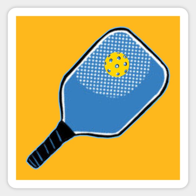 Logo Style Pickleball and Paddle Sticker by numpdog